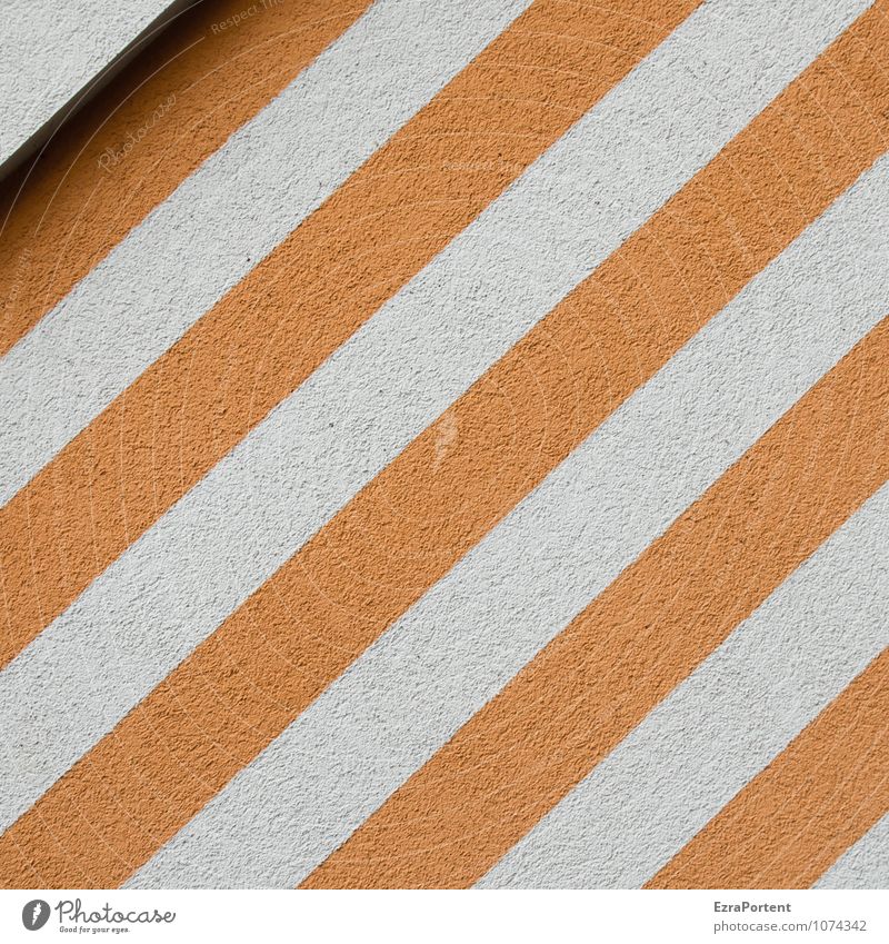 / House (Residential Structure) Wall (barrier) Wall (building) Facade Line Stripe Esthetic Hip & trendy Orange White Plaster Corner Shadow Design Style