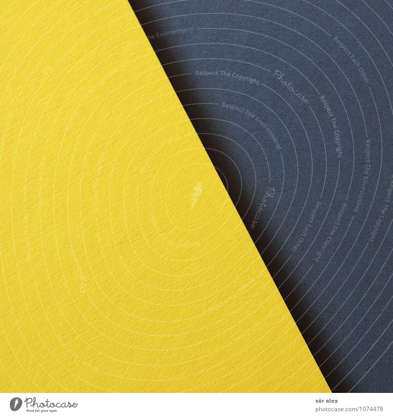 [yellow\black] Cardboard Yellow Gray Black Background picture Neutral Background Graphic Illustration Handicraft Colour photo Interior shot Deserted