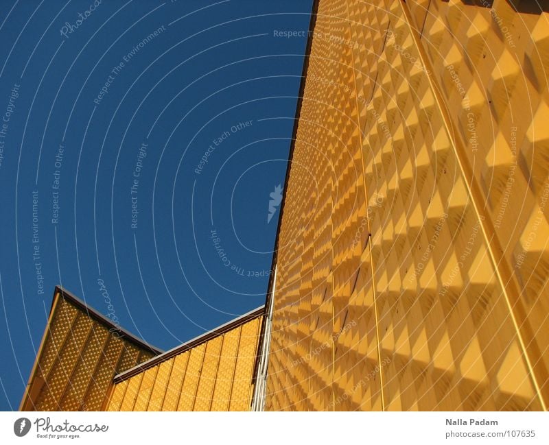 Yellow before Blue Sky Architecture Wall (barrier) Wall (building) philharmonic orchestra Modern Berlin Philharmonic Berlin zoo chamber music hall Sharoun