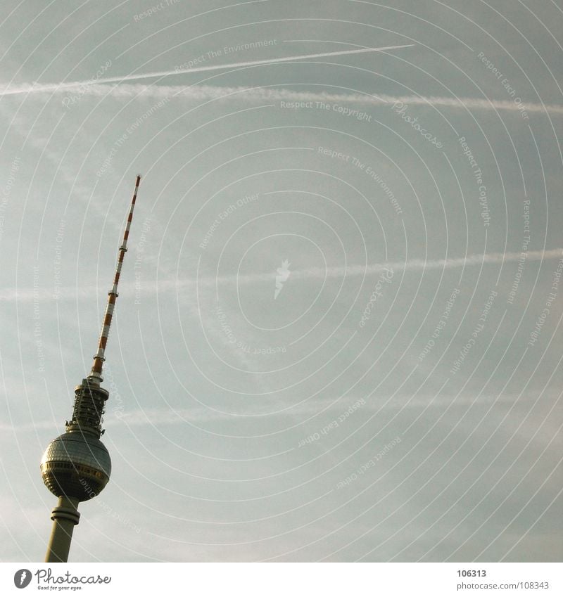 BERLIN THUNDER* Berlin TV Tower Landmark East Large Might Concrete Radio waves Antenna Monument Smear Tall Manmade structures Downtown Berlin Historic West