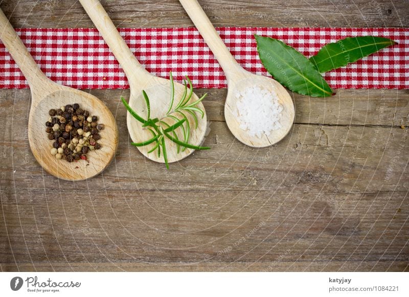 spices Herbs and spices Pepper Wooden spoon Peppercorn Rosemary sea salt Star aniseed Ingredients Table Wooden table Near Close-up Spoon Rustic Aromatic