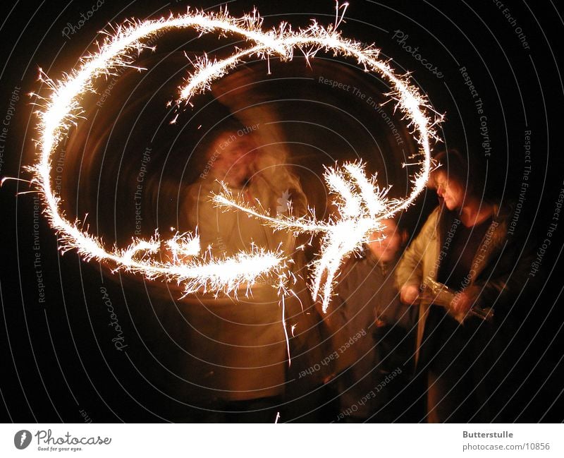 sparkler New Year's Eve Sparkler Light Exposure Group flounced