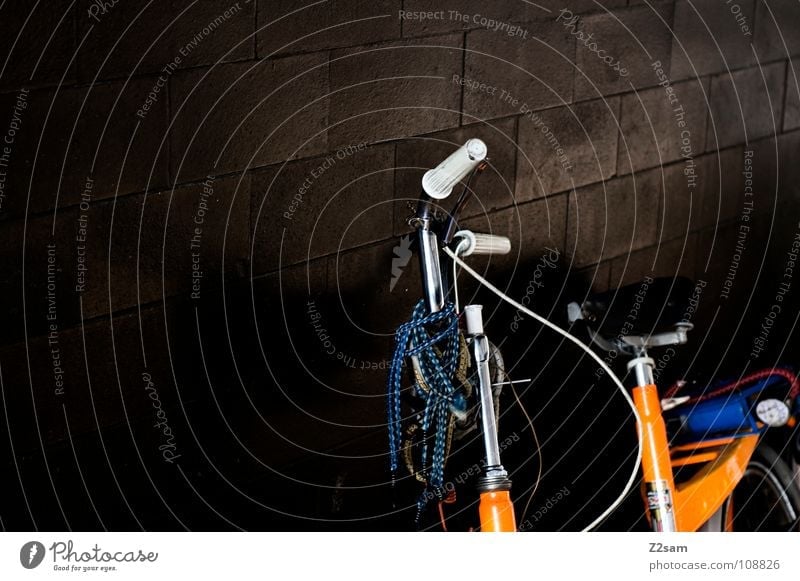 be stupid Adorned Bicycle Retro Folding bicycle Wall (building) Pattern Glittering Dark Flashy Means of transport Jewellery Hang Embellish Stand Stupid Things