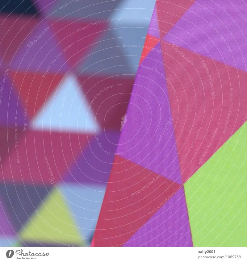 rough edges... Decoration Ornament Esthetic Sharp-edged Crazy Violet Pink Art Corner Triangle Pattern Reflection Design Geometry Abstract Multicoloured