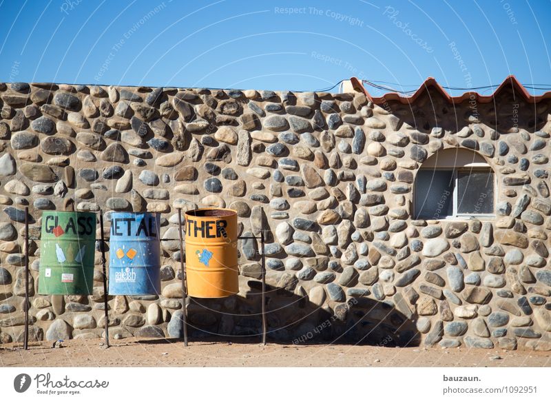 waste separation. Living or residing House (Residential Structure) Profession Sky Cloudless sky Beautiful weather Namibia Africa Village Hut Manmade structures