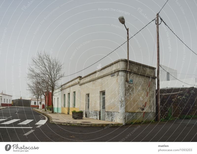 phone Telephone Cable Telecommunications Village Outskirts Deserted House (Residential Structure) Wall (barrier) Wall (building) Facade Window Door