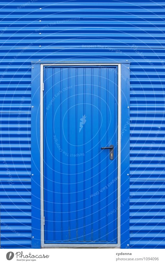 in blue Economy Industrial plant Architecture Facade Door Beginning Advice Education Design Expectation Colour Mysterious Hope Problem solving Curiosity Puzzle