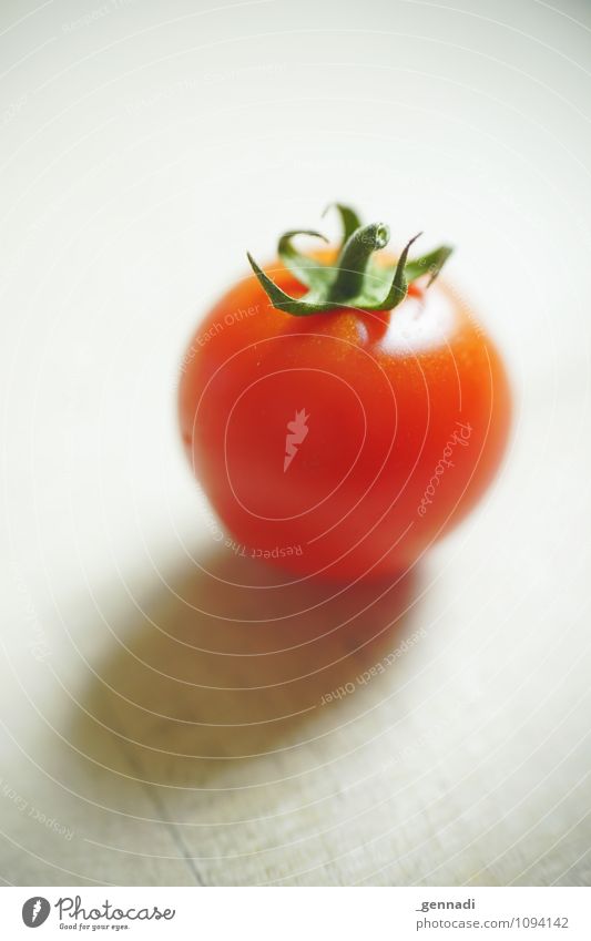 tomato Food Vegetable Tomato Round Juicy Green Red Healthy Vegetarian diet Organic produce Colour photo Interior shot Studio shot Detail Deserted Copy Space top