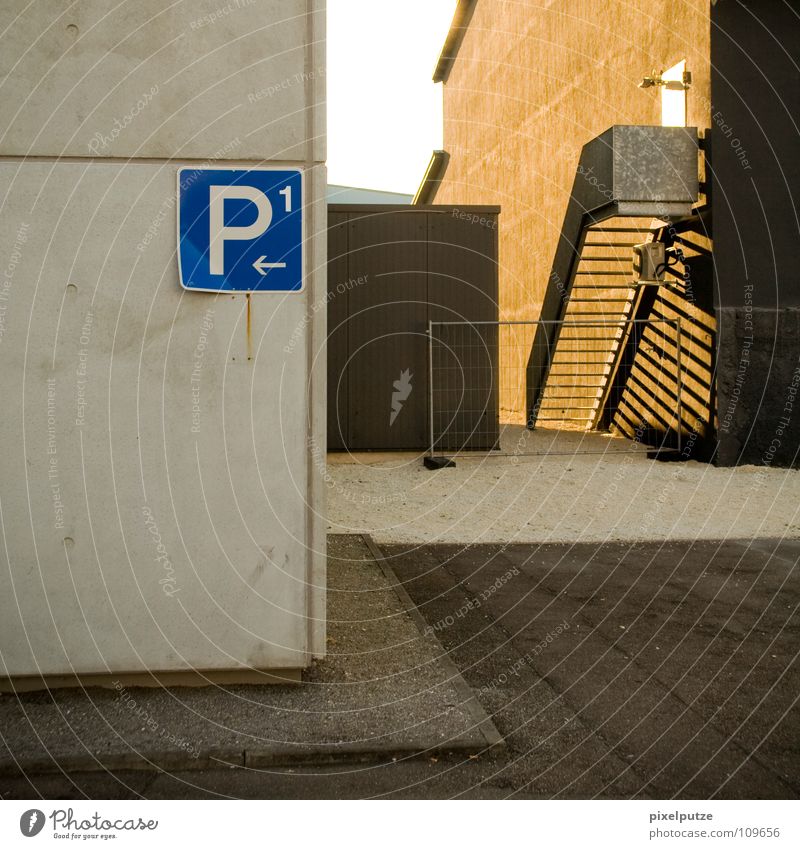 P1 is somewhere else... Parking lot Parking level Square Left Left arrow Edge Bordered Tin Letters (alphabet) Typography Pictogram Symbols and metaphors