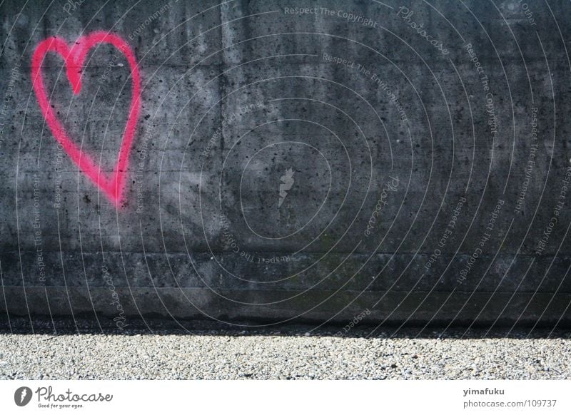 concrete love Love Pink Town heart Graffiti grey