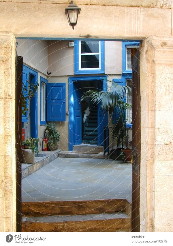 Blue door Crete Greece Architecture Door