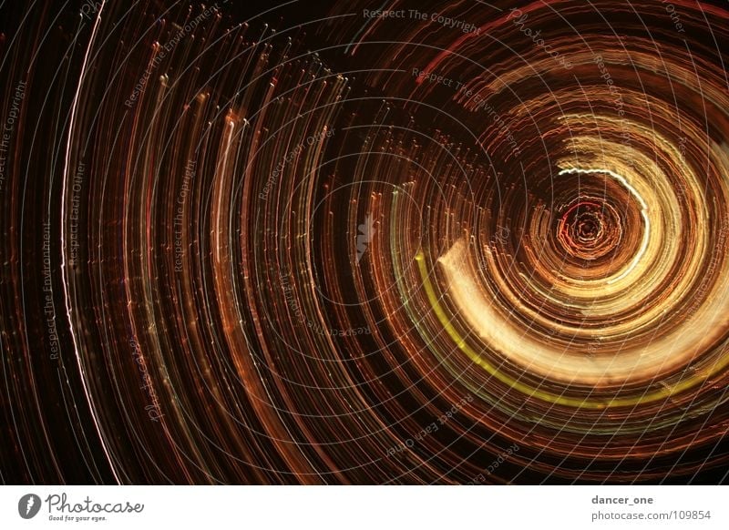 special-city-of-night Spiral Night Light Long exposure Red Yellow Black Exceptional Round Autumn Saint Gallen