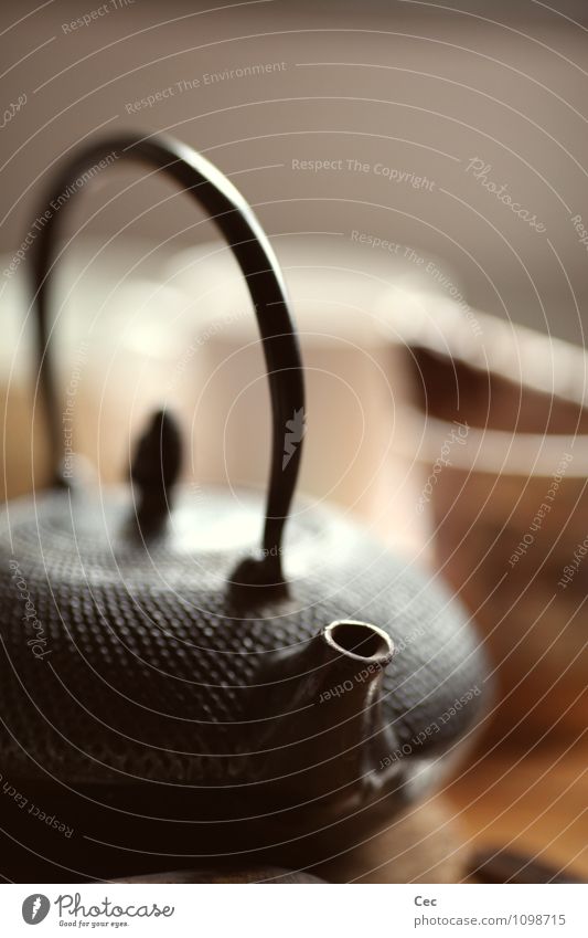 Through this hollow jug II Hot drink Tea Teapot Elegant Healthy Harmonious Well-being Living or residing Metal Relaxation To enjoy Cleaning Wait Esthetic