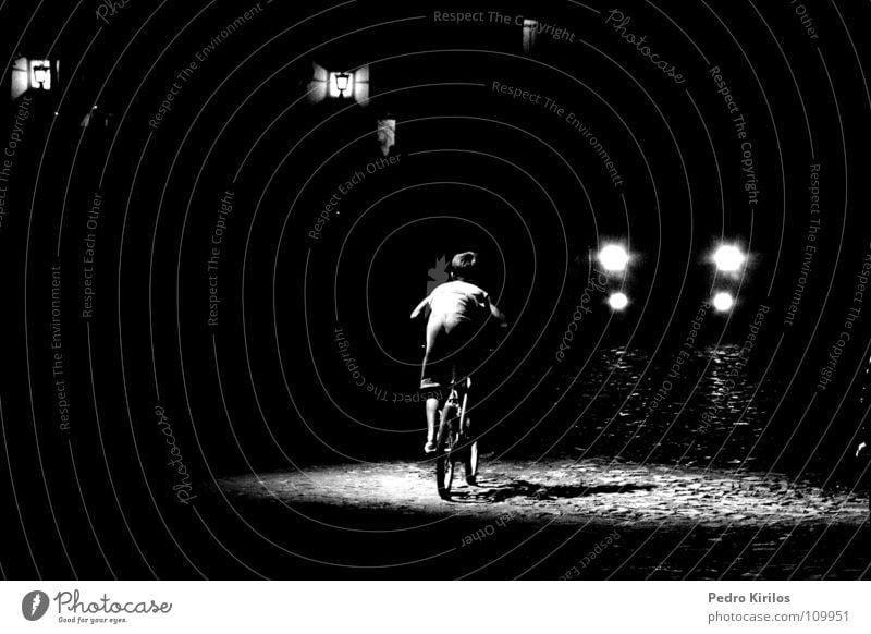 the boy and the bike Black & white photo Bicycle pb bw pedrokirilos tiradentes Minas Gerais cinema run lights bicicle
