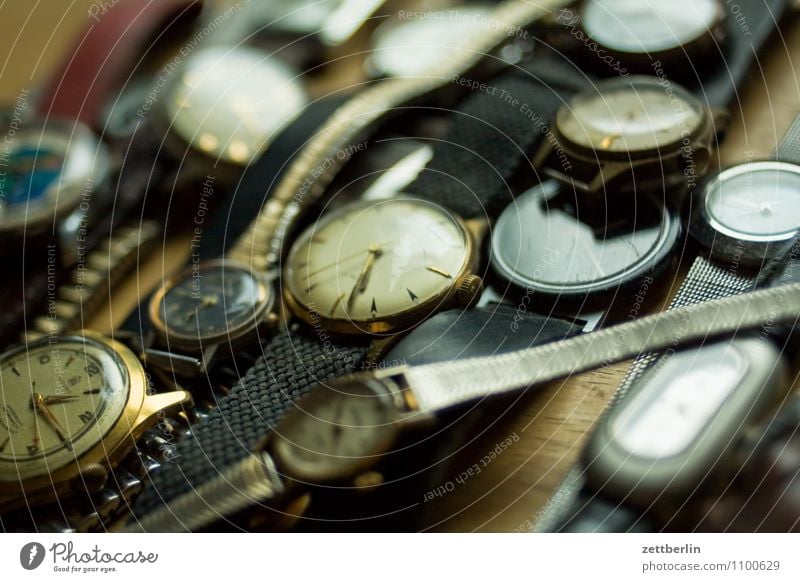 Even more old watches Clock Time Eternity Clock face Contemporary witness Traces of time Jewellery Clock hand Bracelet Present Day Past Future Gentleman Lady