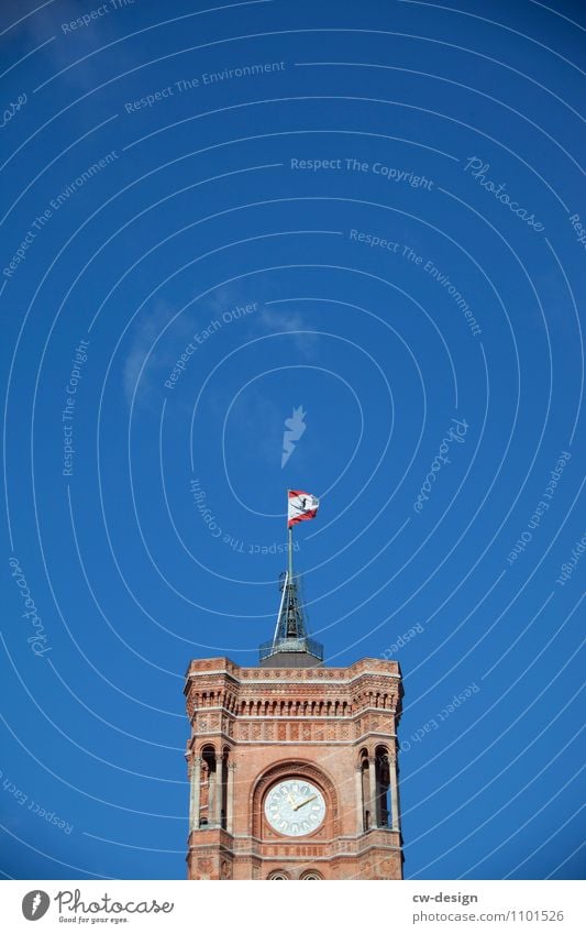 dit is berlin Berlin Rotes Rathaus Landmark Capital city City hall Downtown Berlin Flag flag Berlin Bear