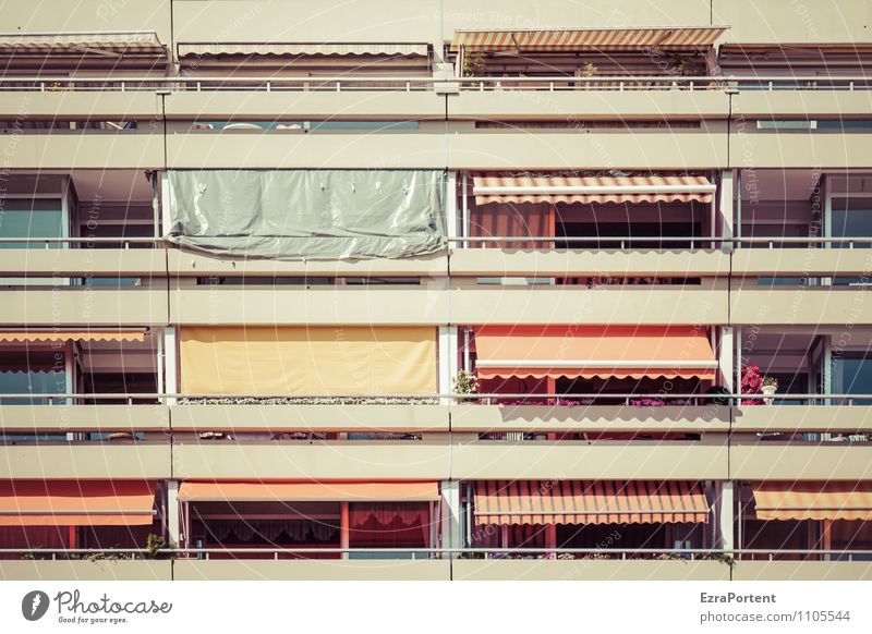 Balconies II Sun Sunlight Spring Summer Climate Beautiful weather Town House (Residential Structure) Manmade structures Building Architecture Facade Balcony