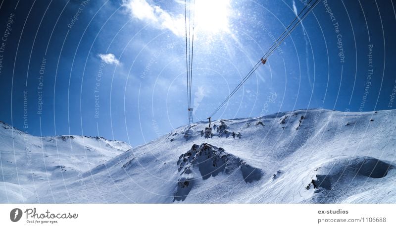 To The top Winter Snow Winter vacation Mountain Vacation & Travel Ischgl Colour photo Exterior shot Deserted Day Wide angle
