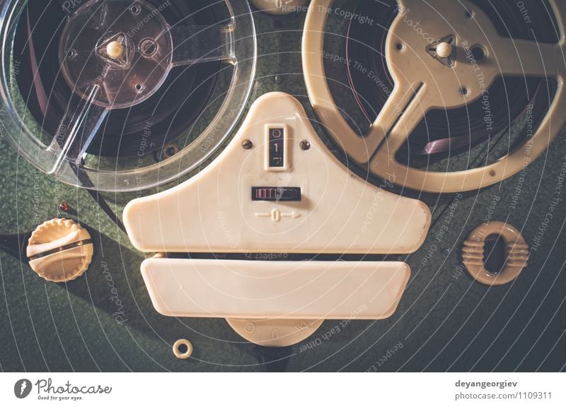 Retro Open Reel Tape Recorder Stock Image - Image of vintage