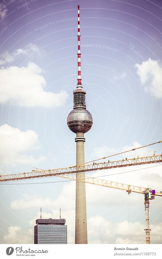 Grandma says: Berlin is a construction site Design Vacation & Travel Tourism Sightseeing Summer Technology Sky Beautiful weather Town Skyline Tower