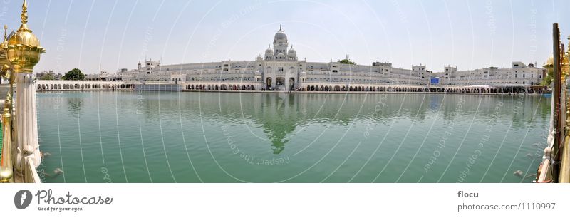 Sikh Golden Temple with pond, Amritsar, Punjab, India Vacation & Travel Swimming pool Pond Lake Building Architecture Monument Historic Religion and faith