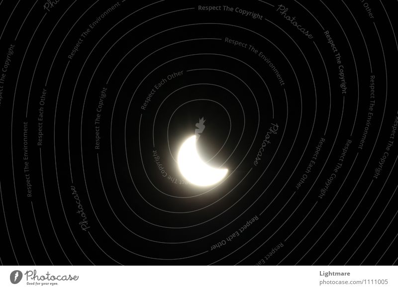 Moon in the sun Elements Sky Cloudless sky Sun Solar eclipse Sunlight Sign Sphere Diet Glittering Illuminate Fantastic Bright Black White Moody partial eclipse