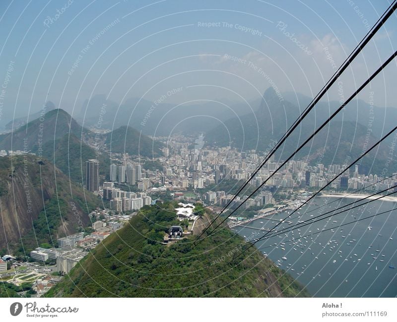 Bond Film Moonraker / without Jaws who bites the cable Rio de Janeiro Brazil Cable car Landmark Corcovado-Botafogo Vantage point Means of transport Hill