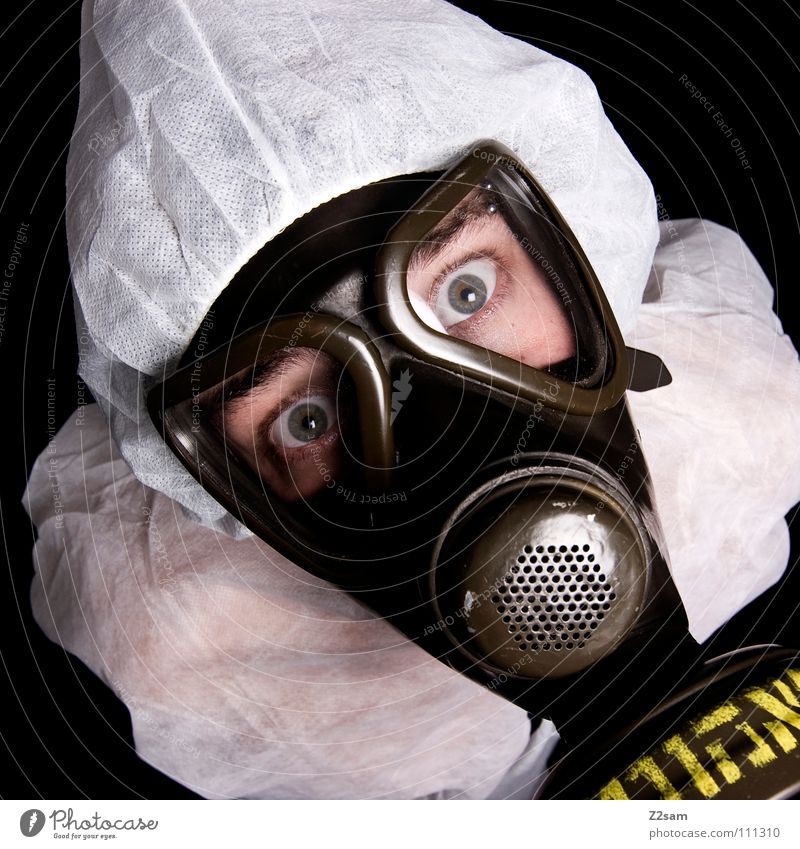 ABC ACCESS Poison gas Carbon dioxide Respirator mask Protective clothing Suit Sterile Safety (feeling of) Portrait photograph Environment Air pollution Breathe