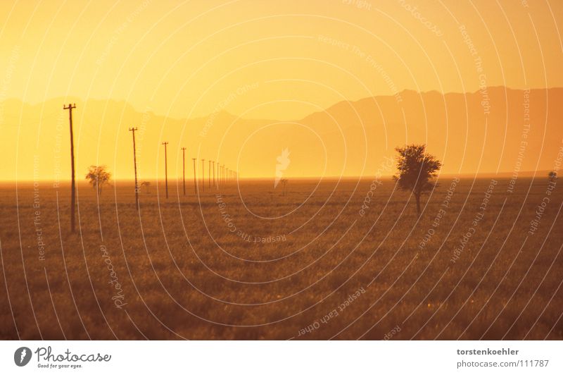 sunrise Namibia Namib desert Gale Sky Africa Desert loneliness sundowner Orange
