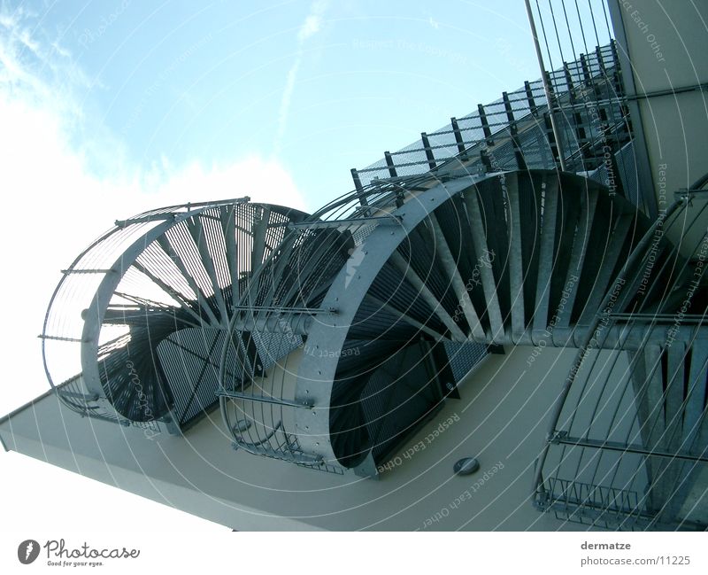 spiral staircase Building Facade Grating Architecture Stairs
