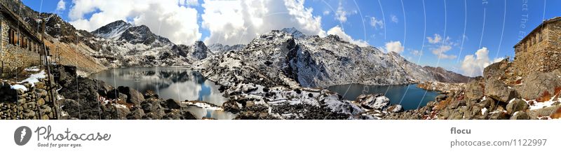 Gosainkunda Mirror Lake, Himalayas, Nepal Illness Vacation & Travel Winter Snow Mountain Hiking Nature Landscape Clouds Autumn Fog Park Rock Glacier
