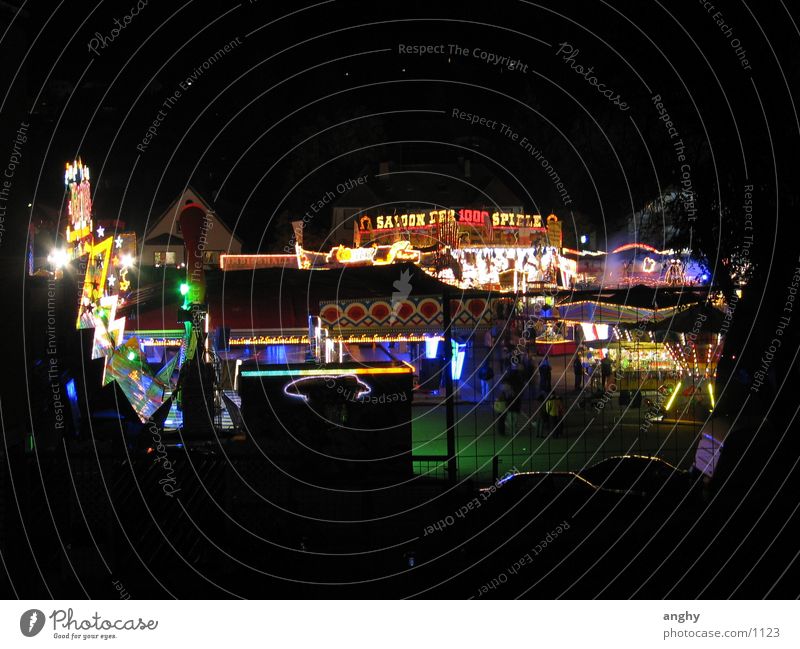 colourful hustle and bustle in St. Wendel Night Light Fairs & Carnivals Multicoloured Leisure and hobbies Kerwe