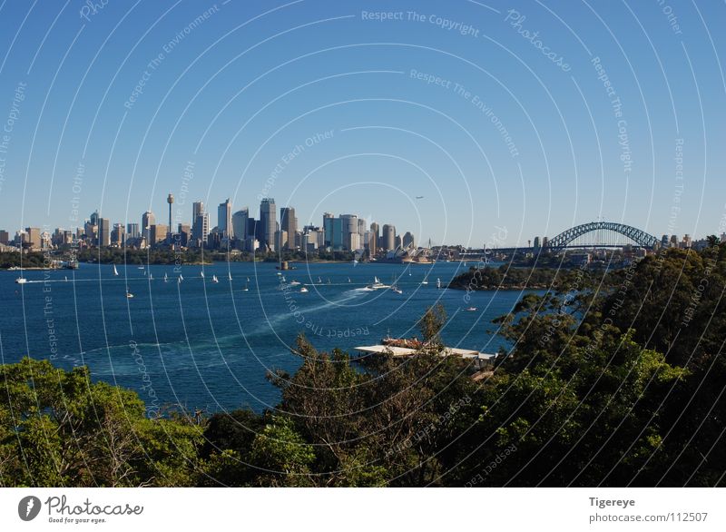 Skyline of Sydney Harbour Bridge Ocean Town Opera house Landscape