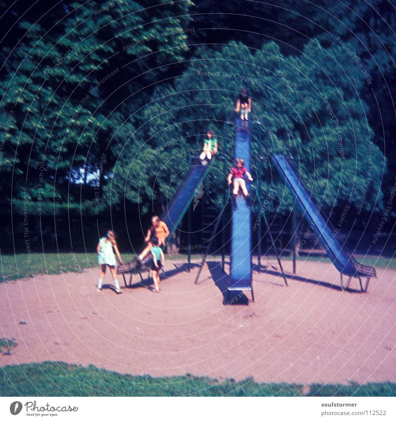 huiiiiii The eighties Retro Slide Park Playground Child Speed Joy Old canon Life Downward Scream