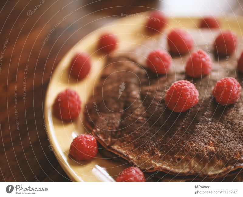 egg cake Food Nutrition Eating Breakfast Vegetarian diet Good Pancake Raspberry Delicious Healthy Healthy Eating Sweet Colour photo Close-up Baking