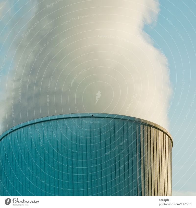 Cooling Tower Industry Outlet air Exhaust gas Steam Cooling tower Air pollution Environmental protection Energy Energy industry Electricity Resource