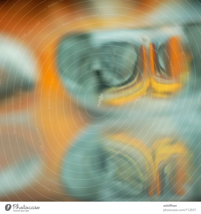 Orange on the Rocks Background picture Turquoise Ice cube Light table Mirror Blur Progress Abstract Art Flow Translucent glass cubes Decoration