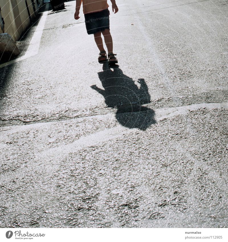 morning walk Back-light Asphalt Sidewalk Loneliness Desire Against Alley Safety (feeling of) Old Joy Playing Summer Shadow Walking Lanes & trails Street Fear