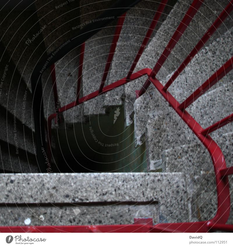 departure Stairs Wall (building) Staircase (Hallway) Cellar Story Escape route Emergency exit Concrete Gray Red Retentive Conduct Supporting Above Whorl Rotated