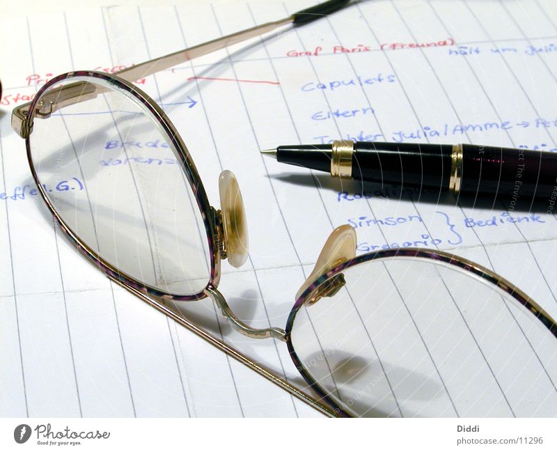 rest Eyeglasses Writer Ballpoint pen Paper Fountain pen Characters Business