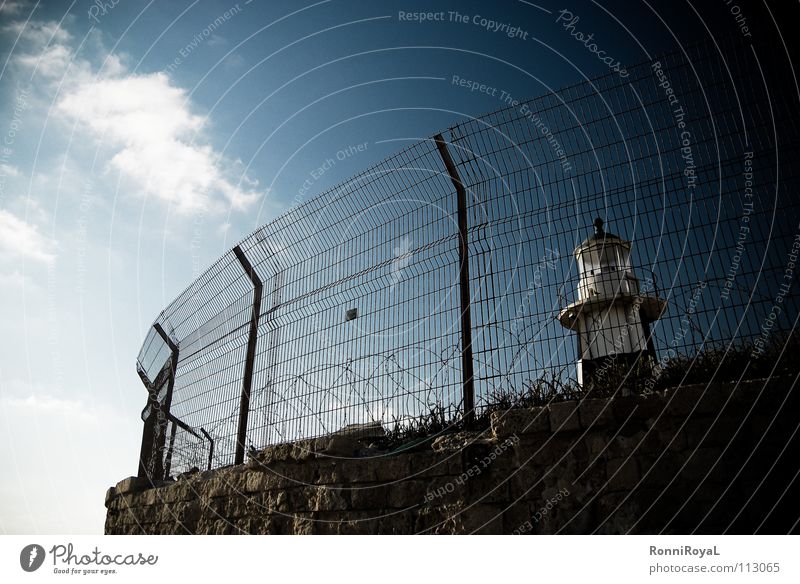 Freedom Goodbye Israel Lighthouse South Fence Captured Far-off places Cramped Harbour Sky Sun