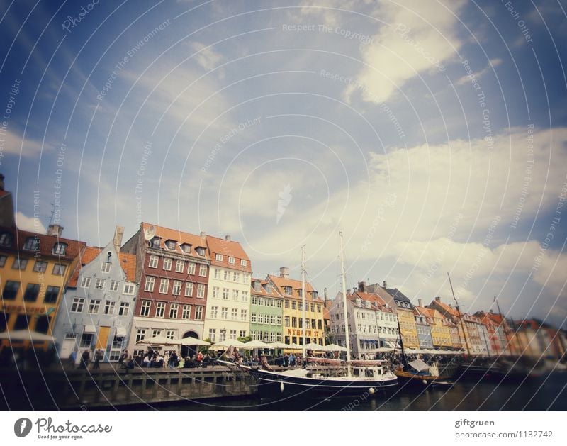 Copenhagen House (Residential Structure) houses Housefront Water Harbour boat Sailboat Window Facade Town Exterior shot Building Denmark Port City