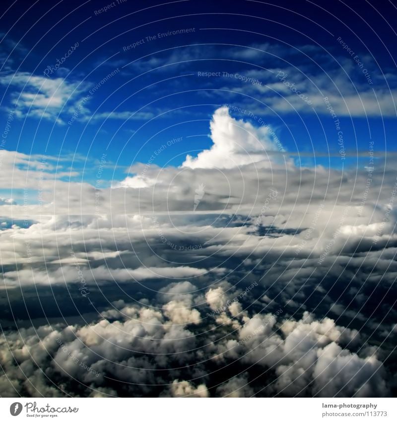 Blue sky with absorbent cotton clouds - a Royalty Free Stock Photo