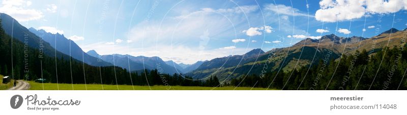 The Engadine Baby carriage Clouds Forest Panorama (View) Mountain Switzerland highres Sky Room Panorama (Format)