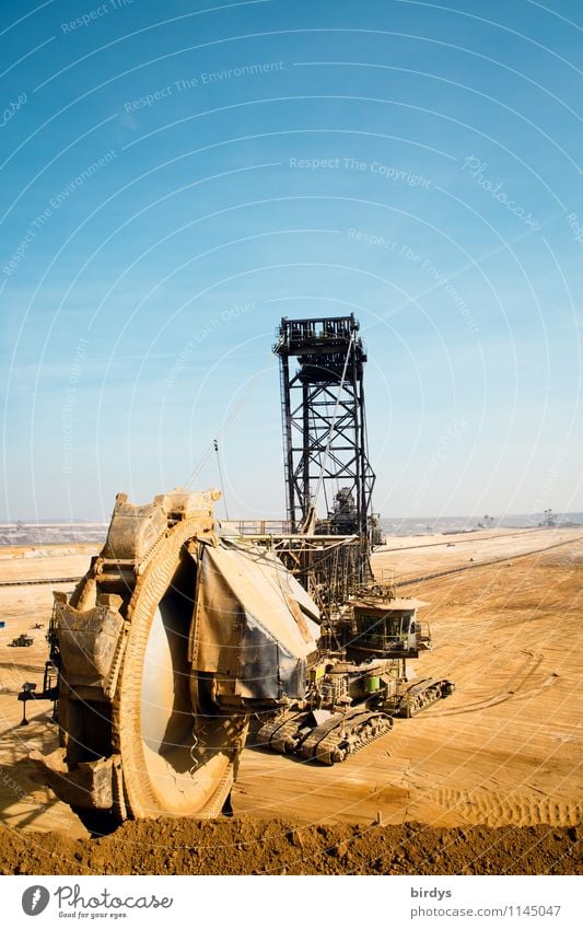 Bucket-wheel excavator in the Garzweiler 2 open-cast mine in NRW Energy industry Mining Soft coal dredger Soft coal mining Earth bucket wheel excavator co2