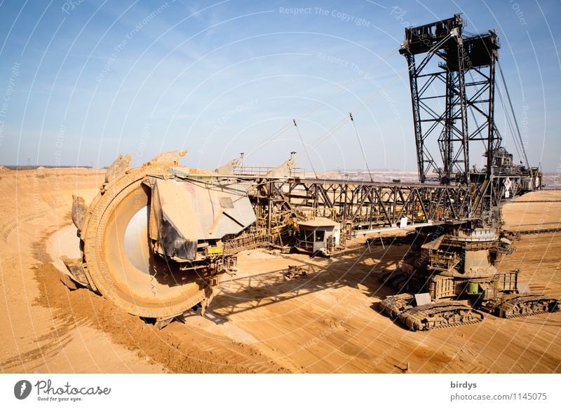 Bucket wheel excavator in the Garzweiler 2 open pit mine Workplace Construction site Industry Energy industry Technology Soft coal dredger Soft coal mining