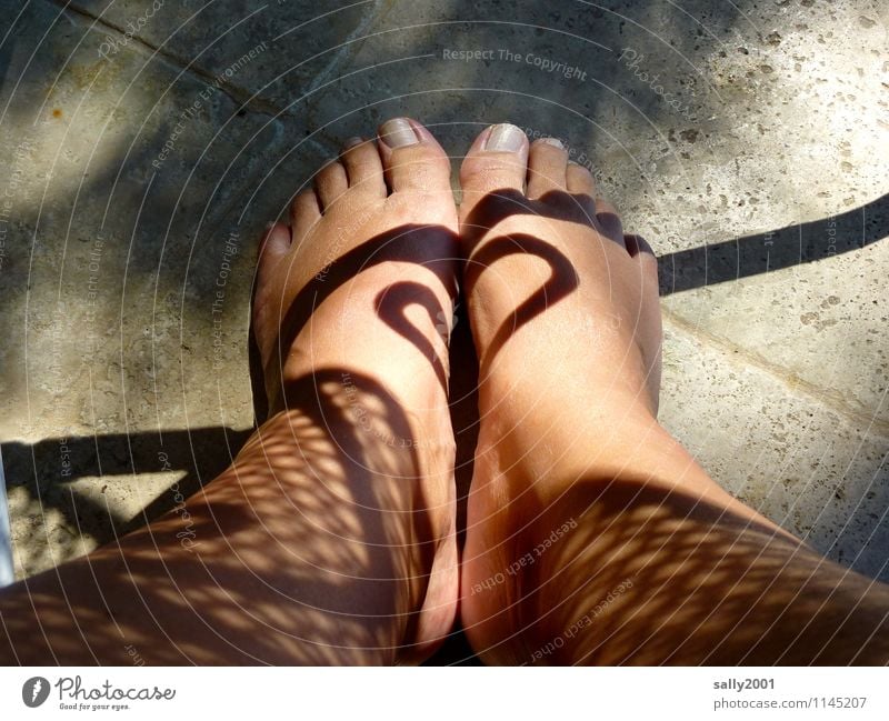 Sun instead of tattoo... Feminine Woman Adults Legs Feet 1 Human being Beautiful weather Illuminate Esthetic Exceptional Fantastic Naked Design Tattoo
