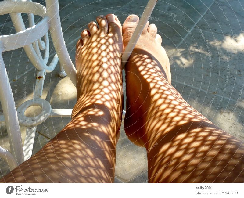 bodypainting Table Human being Feminine Skin Legs Feet 1 Relaxation Esthetic Exotic Pattern Cobbled pathway Shadow play Tattoo Painted Net Fishnet stockings