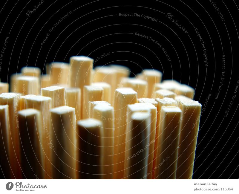 fuel rods Black White Match Physics Sulphur Macro (Extreme close-up) Close-up Obscure firewoods Blaze Warmth Flame wood in front of the hut Hut