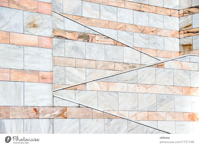 Zigzag stairs Stairs Marble up down shell limestone Architecture Two-tone Upward interstices Screen facade marbled Structures and shapes Stone Wall (building)